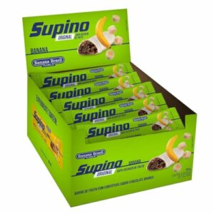Banana Brasil Barra De Frutas Original Banana Branco Com 16 Unidades De 24G