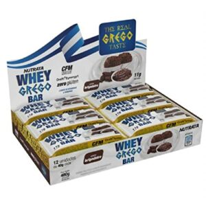 Barra Whey Grego Bar Brigadeiro, Nutrata, 12 Unidades de 40g