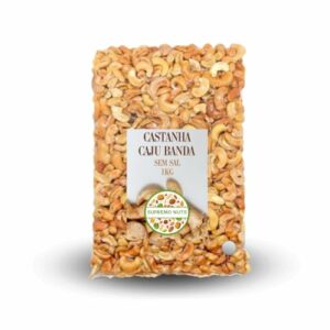 Castanha de Caju Torradas Em Bandas Sem Sal 1Kg Embalado a Vácuo Supremo Nuts