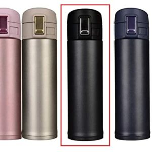 Koix Garrafa Térmica Aço Inox Agua Café 500ml Quente ou Frio Vácuo (Preto)